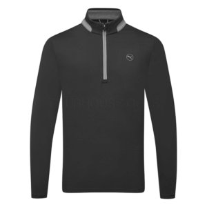 Puma Lightweight 1/4 Zip Golf Sweater Puma Black/Slate Sky - Clubhouse Golf