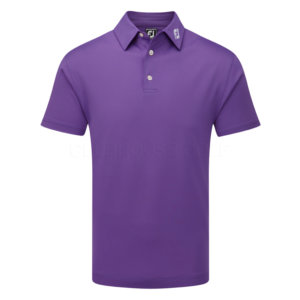 FootJoy Stretch Pique Solid Golf Polo Shirt Purple - Clubhouse Golf