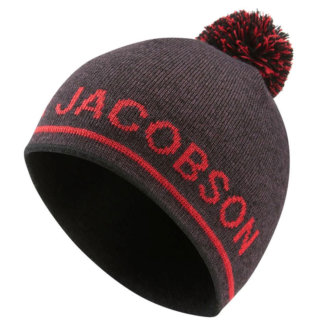 Oscar Jacobson Monroe Bobble Golf Beanie Plum/Red OJHAT0002