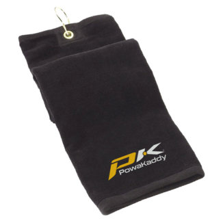 PowaKaddy TriFold Golf Towel Black