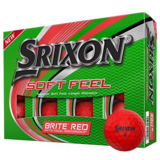 Srixon Soft Feel Brite Golf Balls Matte Red