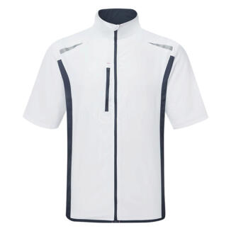 Abacus Lanark Short Sleeve Golf Wind Jacket White/Navy 6297-193
