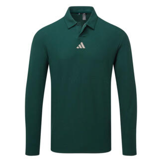 adidas Beyond The Course Long Sleeve Golf Polo Shirt Aurora Ivy JN3039