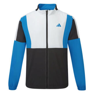 adidas Beyond The Course Twistweave Full Zip Golf Wind Jacket Black JZ7004