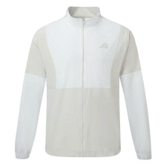 adidas Beyond The Course Twistweave Full Zip Golf Wind Jacket Orbit Grey JZ9420