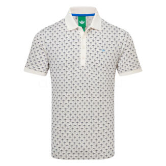 adidas Golf Originals All Over Trefoil Golf Polo Shirt Chalk White/Night Indigo KF7720