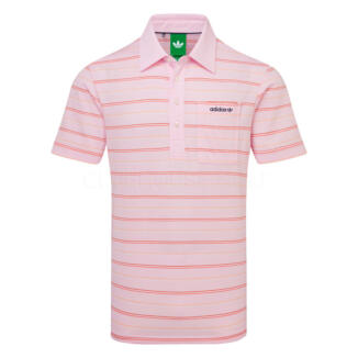 adidas Golf Originals Archive Stripe Golf Polo Shirt Clear Pink KH4305