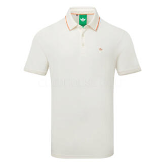 adidas Golf Originals Twistknit Trefoil Golf Polo Shirt Chalk White/Dusky Orange JY9945