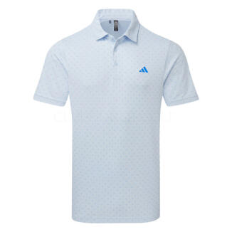 adidas Performance Texture Print Golf Polo Shirt Crystal Sky/Lucid Ray Blue JY5466