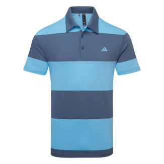 adidas Colourblock Rugby Stripe Golf Polo Semi Blue Burst/Preloved Ink IU4356