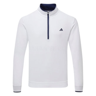 adidas Primegreen UPF Lightweight 1/4 Zip Golf Sweater White IQ2962