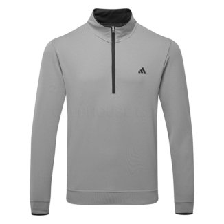 adidas Primegreen UPF Lightweight 1/4 Zip Golf Sweater Grey Three IU4513