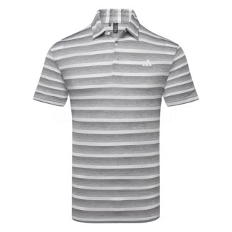 adidas Two Colour Stripe Golf Polo Shirt Grey Three/White IA5444
