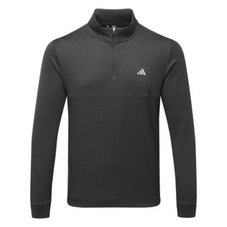 adidas Ultimate365 Textured 1/4 Zip Golf Sweater Black IU4696
