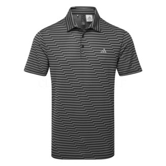 adidas Ultimate365 Mesh Print Golf Polo Shirt Black/Grey Five IS8867