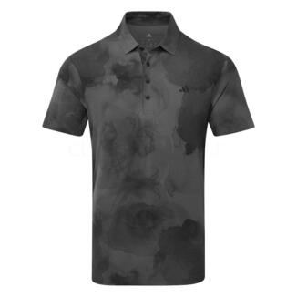adidas Ultimate365 Tour HEAT.RDY Print Golf Polo Shirt Black/Grey Silver JM0494