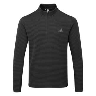 adidas DWR Ultimate365 Textured 1/4 Zip Golf Sweater Black/White JJ1751