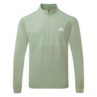 adidas DWR Ultimate365 Tour 1/4 Zip Golf Sweater Silver Green JF4845