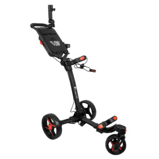 Axglo Tri-360 V2 3 Wheel Golf Trolley Black/Red