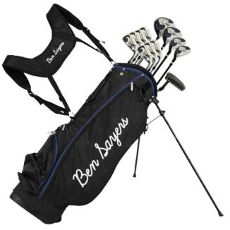 Ben Sayers M8 13-Piece Golf Package Set Graphite/Steel Stand Bag Black/Blue