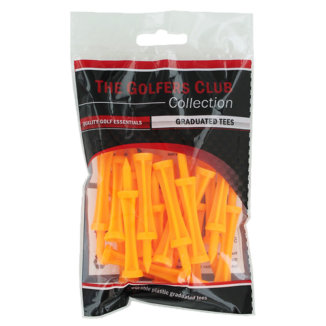 Brand Fusion Graduated 50mm Golf Tees Neon Orange (20 Pack)