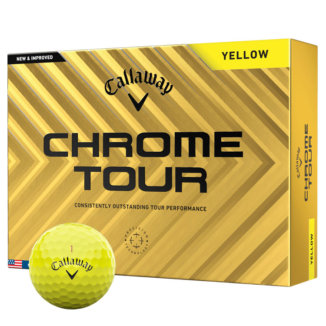 Callaway Chrome Tour Personalised Text Golf Balls Yellow