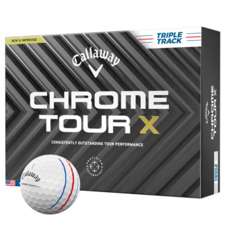 Callaway Chrome Tour X Triple Track Personalised Logo Golf Balls White