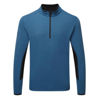 Callaway Blocked 1/4 Zip Golf Sweater Blue Sapphire CGKFF0F8-415