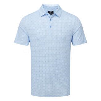 Callaway Foulard Printed Golf Polo Shirt Vista Blue CGKSG0A7-993