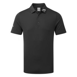 Callaway Texture Solid Tour Golf Polo Shirt Caviar CGKSD0T2-002