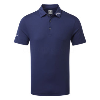 Callaway Texture Solid Tour Golf Polo Shirt Peacoat CGKSD0T7-410