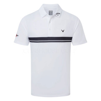 Callaway Block Tour Golf Polo Shirt White CGKSE0Y1-100