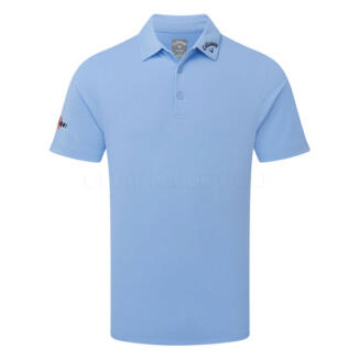 Callaway Texture Solid Tour Golf Polo Shirt Vista Blue CGKSC0T7-993