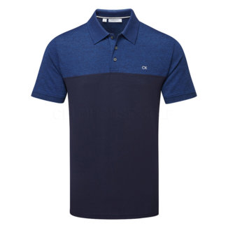 Calvin Klein Colour Block Golf Polo Shirt Cobalt Marl/Navy C9690