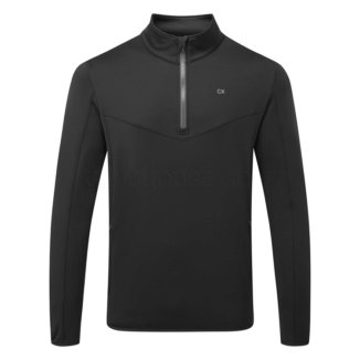 Calvin Klein Traverse 1/2 Zip Golf Sweater Black C9778