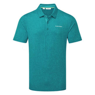 Calvin Klein Abstract Watercolour Golf Polo Shirt Sea Green CKMS25938