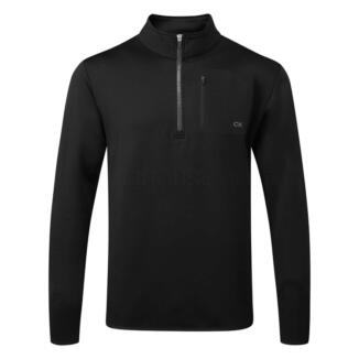 Calvin Klein Delta 1/2 Zip Golf Sweater Black C9777