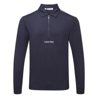 Calvin Klein Rossmore Collared 1/2 Zip Golf Sweater Navy CKMS26159