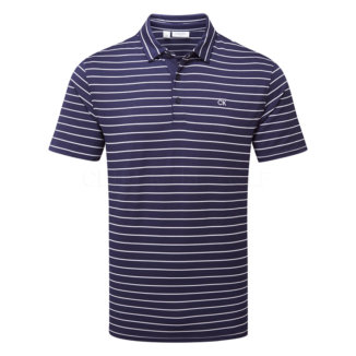 Calvin Klein Silverstone Golf Polo Shirt Evening Blue/White