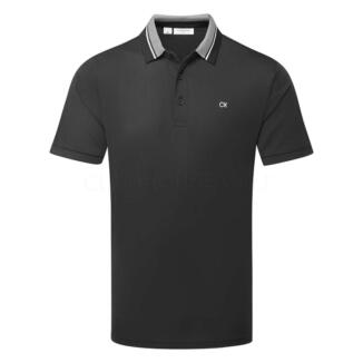 Calvin Klein Vista Jersey Golf Polo Shirt Black C10175