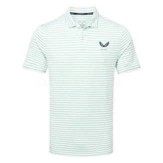 Castore Yarn Die Stripe Golf Polo Shirt Lime CMA30177-257