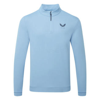 Castore Classic 1/4 Zip Golf Sweater Sky Blue/Midnight Navy GMC40686-043