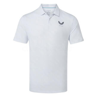 Castore Golf Ball Print Golf Polo Shirt White/Midnight Navy GME30993-001