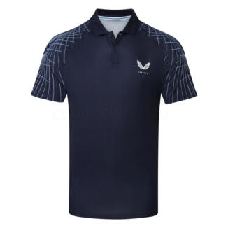 Castore Shoulder Graphic Golf Polo Shirt Midnight Navy/White GME30995-021