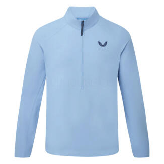 Castore Flex Woven 1/2 Zip Golf Wind Top Sky Blue/Midnight Navy GMD40826-033