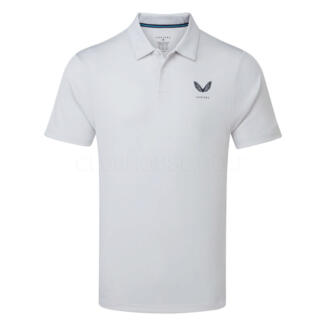 Castore Pinnacle Engineered Knit 2 Golf Polo Shirt White/Midnight Navy GMC30693-001