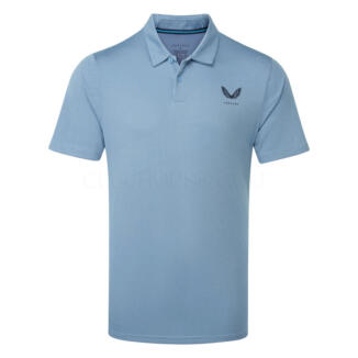 Castore Pinnacle Engineered Knit 2 Golf Polo Shirt Sky Blue/Midnight Navy GMC30693-033