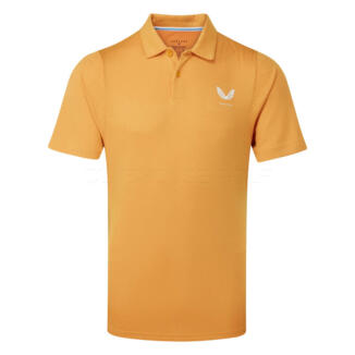 Castore Pinnacle Engineered Knit 2 Golf Polo Shirt Mango/White GMC30693-081