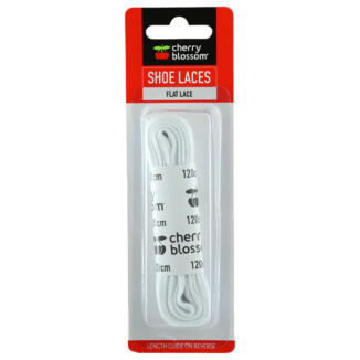 Cherry Blossom Flat 120cm Golf Shoe Laces White