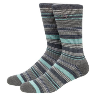 Cuater Shuffleboard Crew Golf Socks Heather Grey Pinstripe 4MY120-0HGP